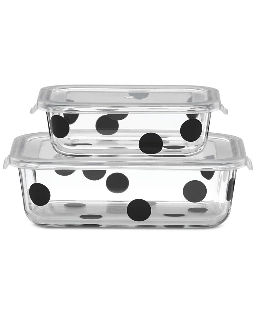 kate spade new york all In Good Taste Deco Dot 2-Container Storage Set
