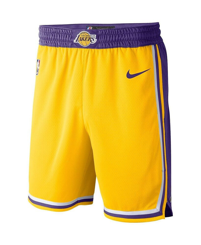 Nike men's Gold 2019/20 Los Angeles Lakers Icon Edition Swingman Shorts