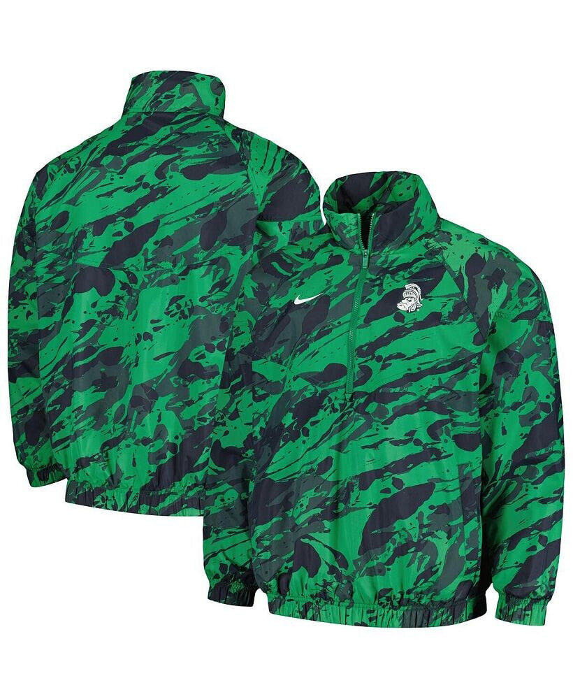 Nike men's Green Michigan State Spartans Anorak Half-Zip Jacket