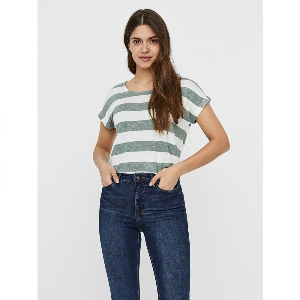 VERO MODA Wide Stripe Short Sleeve T-Shirt