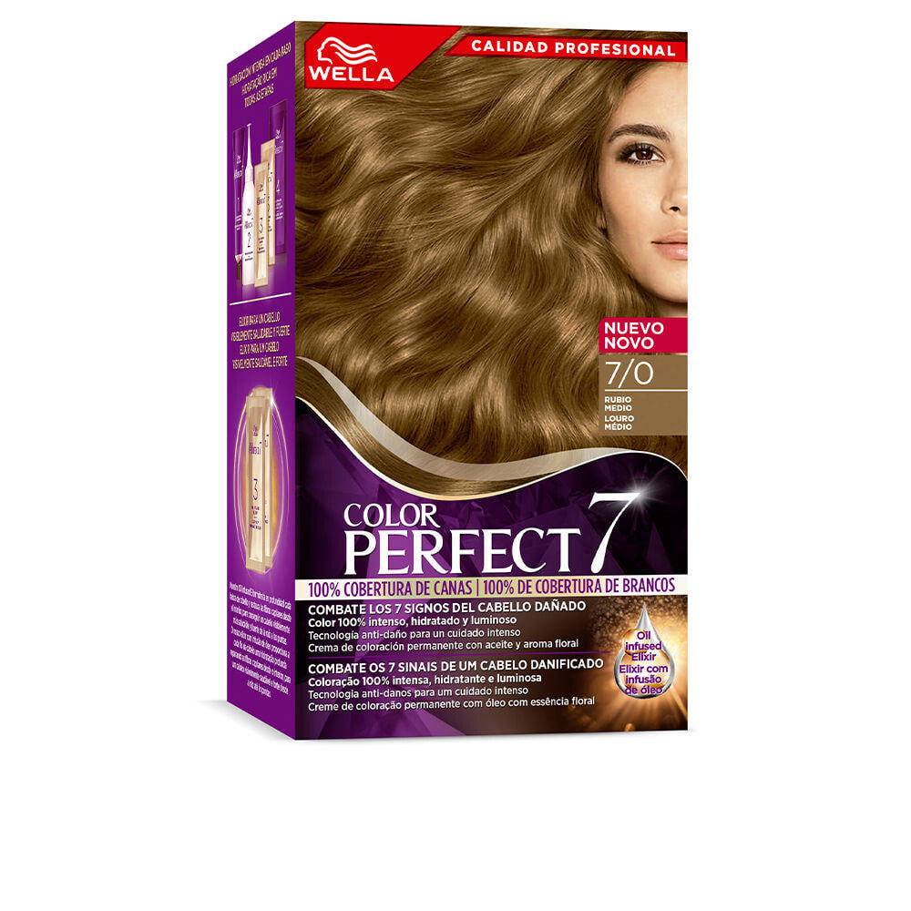 Wella Color Perfect 7 Color Cream 7/0 Стойкая масляная крем-краска для волос, оттенок русый