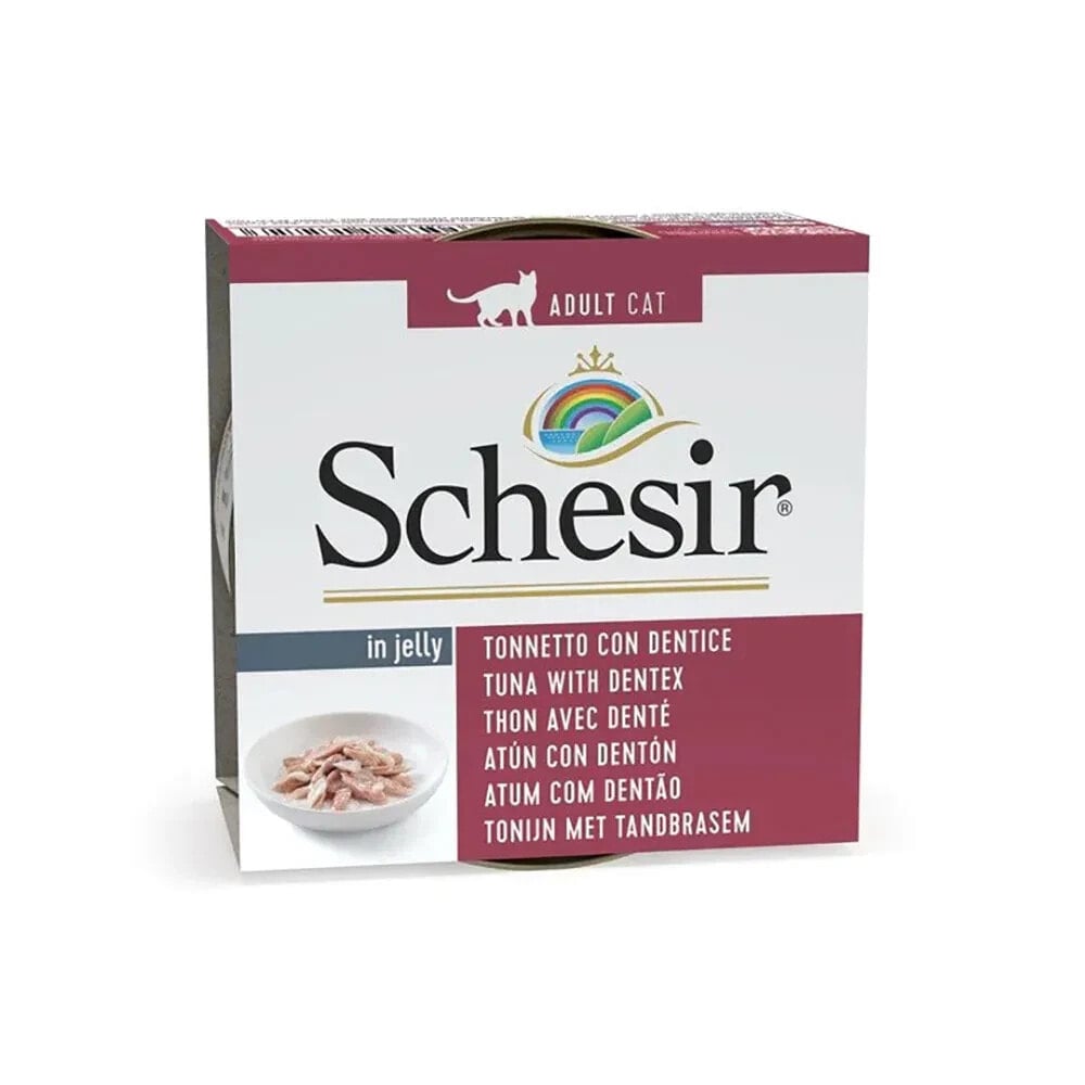 SCHESIR In jelly tuna with dentex wet cat food 85g