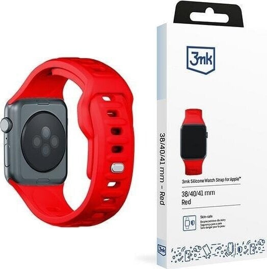 3MK 38/40/41 mm Red - 3mk Silicone Watch Strap for Apple