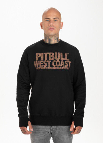 Мужской свитшот спортивный черный с надписью Pit Bull West Coast Crewneck Mugshot Czarna - 110006900