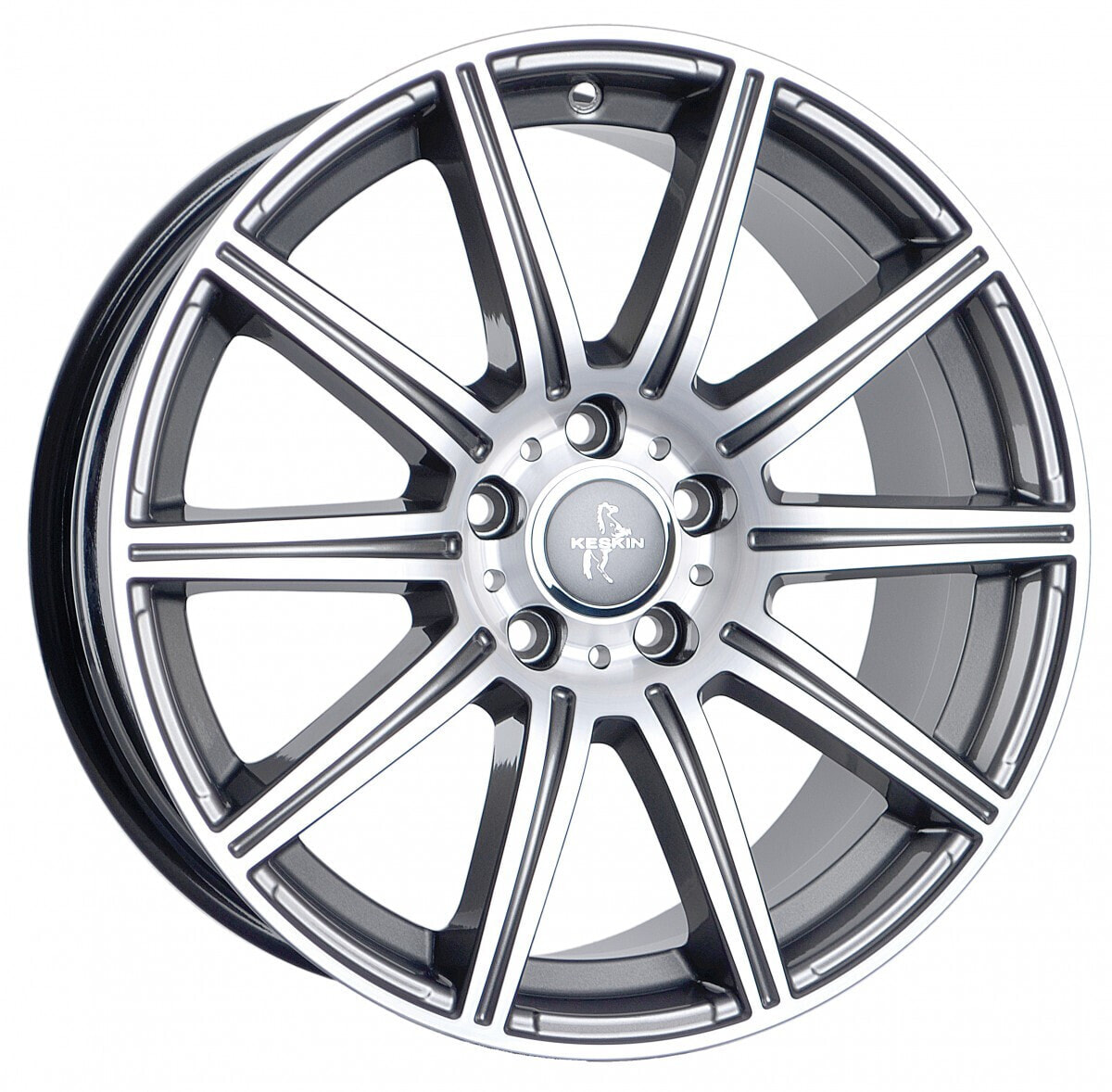 Колесный диск литой Keskin KT16 Dynamic palladium front polish 8.5x19 ET45 - LK5/112 ML66.6