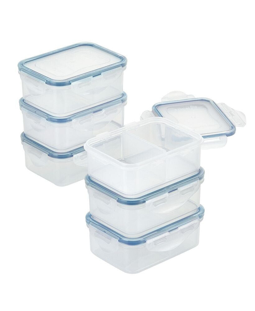 Lock n Lock easy Essentials 12-Pc. On the Go 12-Oz. Meals Divided Rectangular Food Storage Containers