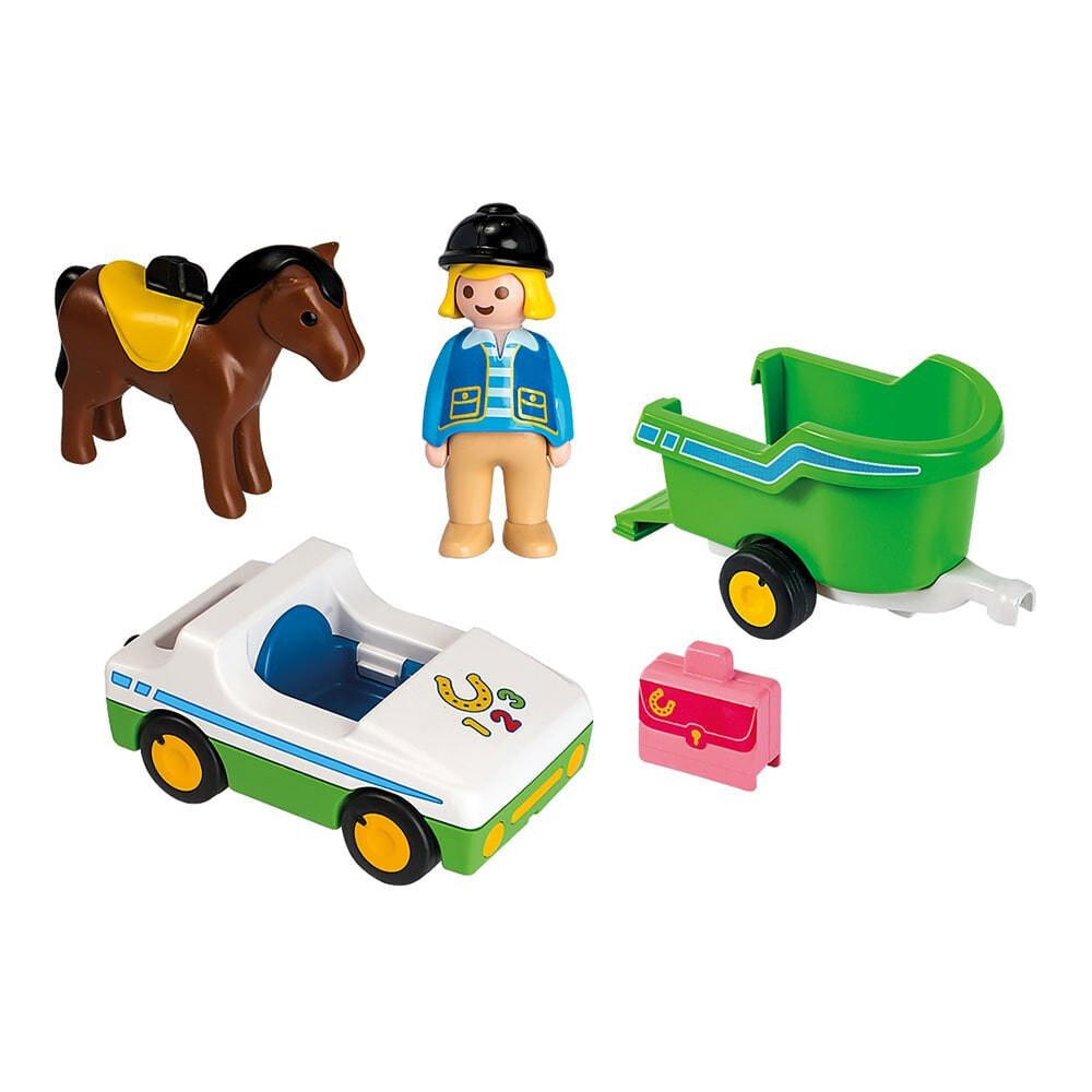 PLAYMOBIL 70181 1.2.3 Car With Horse Trailer