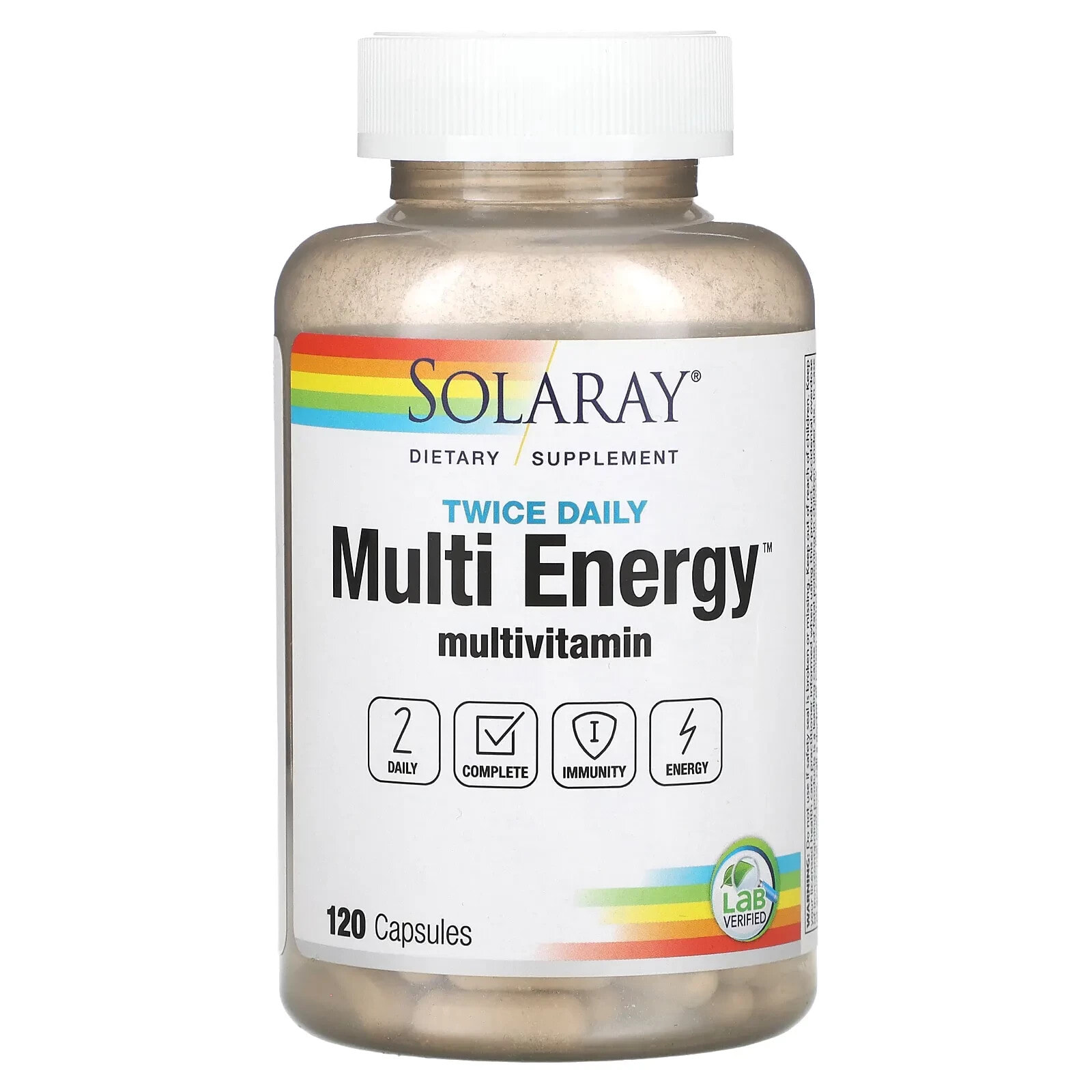 Twice Daily, Multi Energy Multivitamin, 120 Capsules