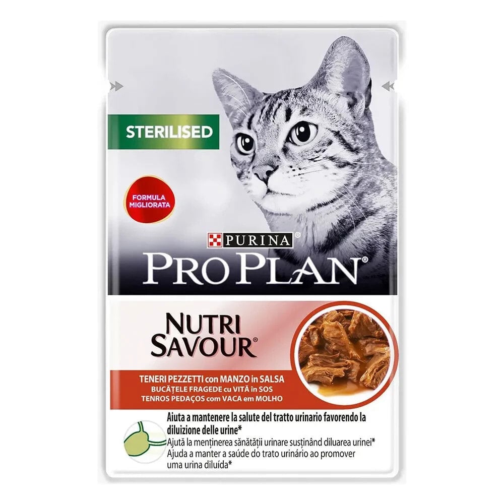 PURINA Pro Plan 85g sterilized cat food with meat 26 units