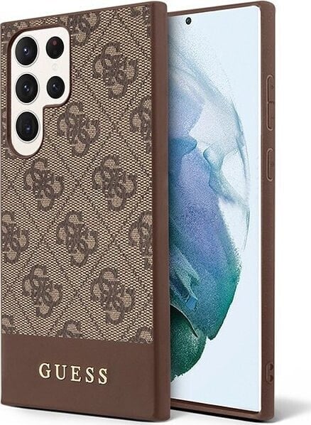 Guess Etui Guess GUHCS23LG4GLBR Samsung Galaxy S23 Ultra brązowy/brown hardcase 4G Stripe Collection