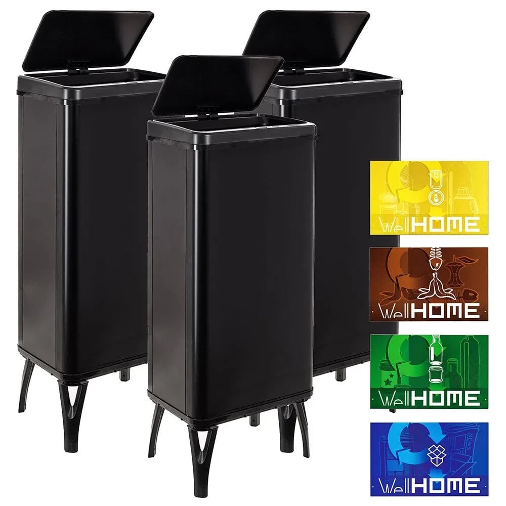 WELLHOME Smart trash cans 60L 3 units