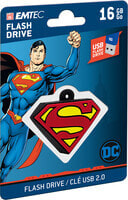 EMTEC DC Comics Collector Superman - 16 GB - USB Type-A - 2.0 - 15 MB/s - Capless - Multicolor