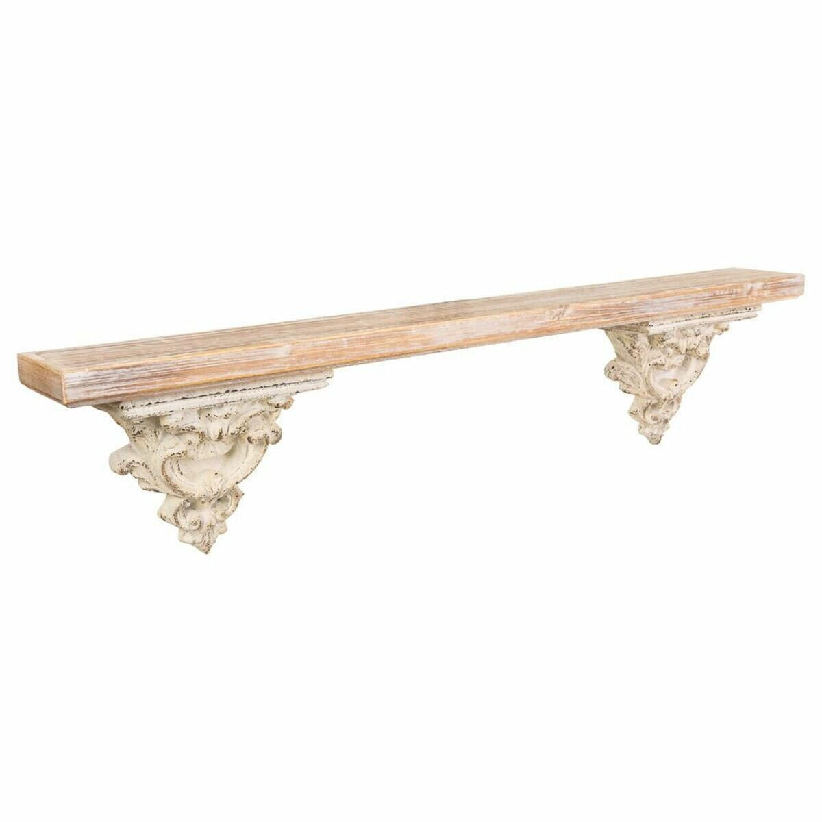 Shelve Alexandra House Living White Natural Resin Fir 14 x 28 x 120 cm