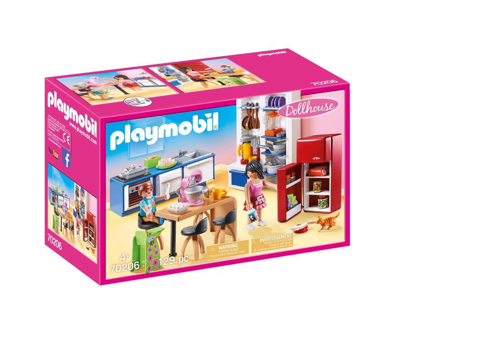 Игровой набор с элементами конструктора Playmobil Dollhouse 70206 Кухня