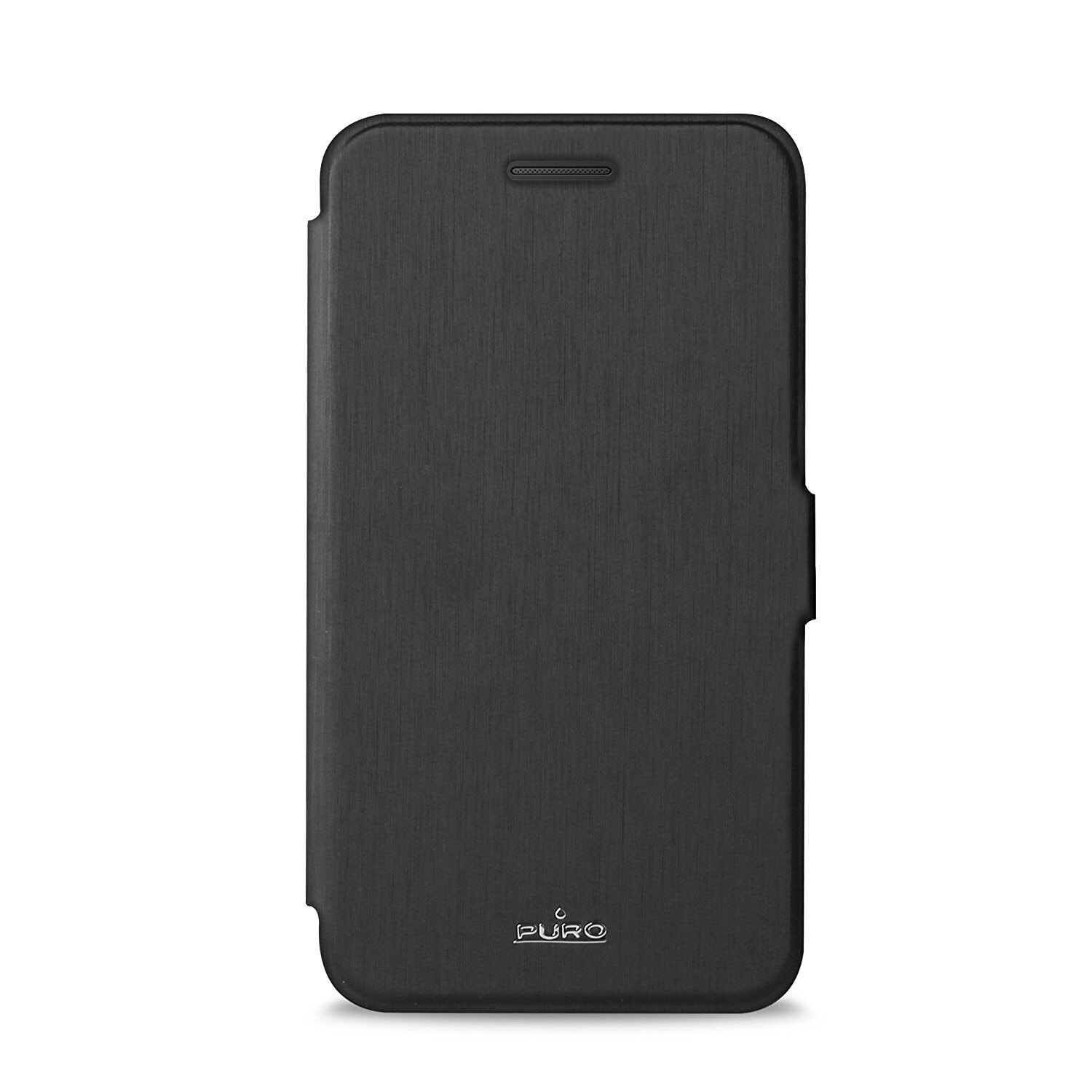 Puro Wallet case - Flipomslag til mobiltelefon - økolæder - sort - for Huawei Y360
