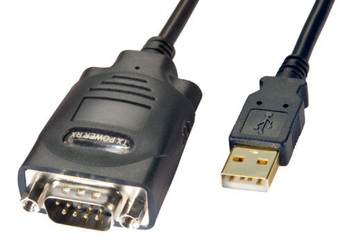 Lindy USB -> Serial Converter - 9 Way (RS-485), 1m USB кабель Черный 42845