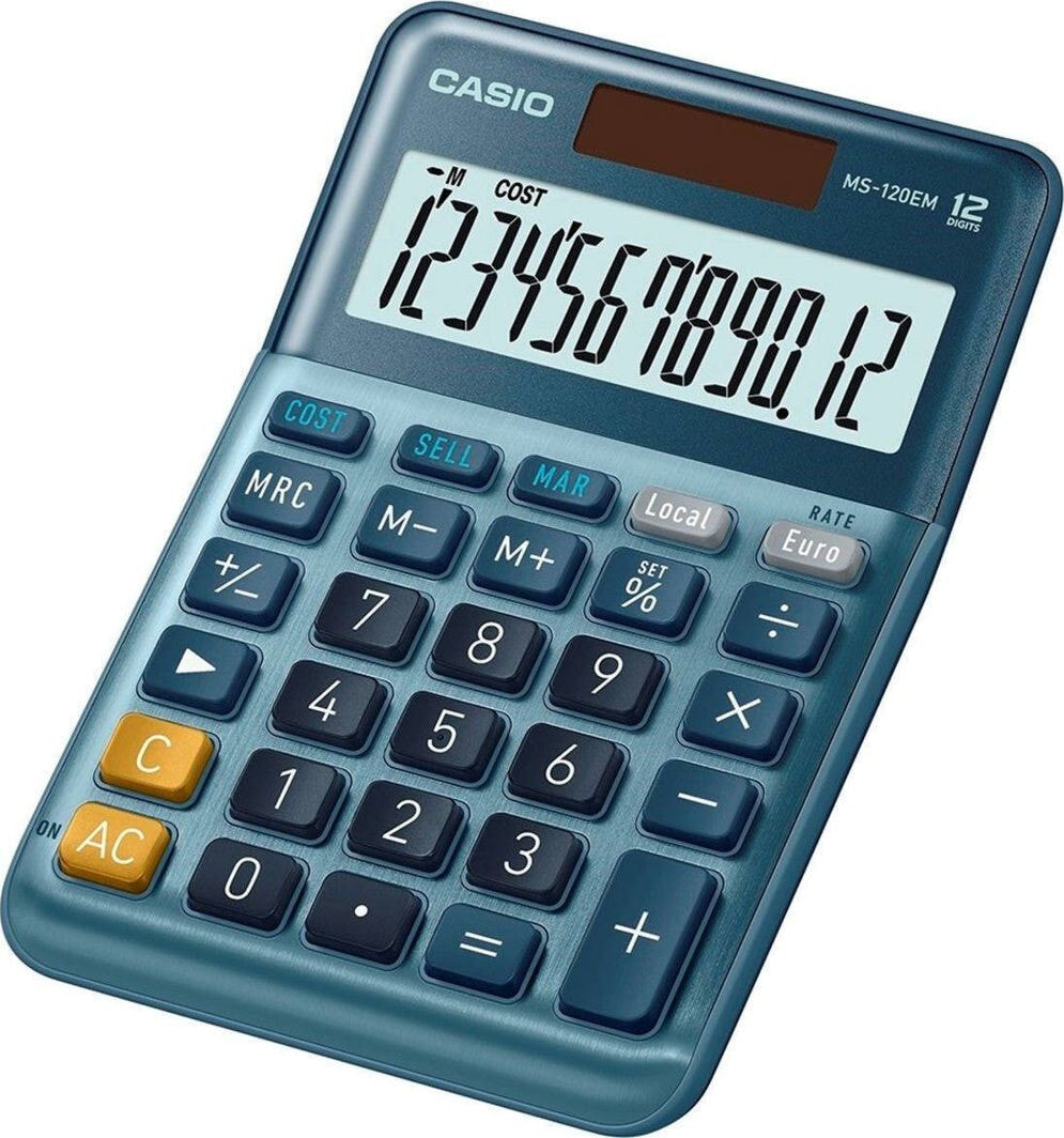 Casio MS-120EM калькулятор Настольный Дисплей Синий MS-120EM-W-EP