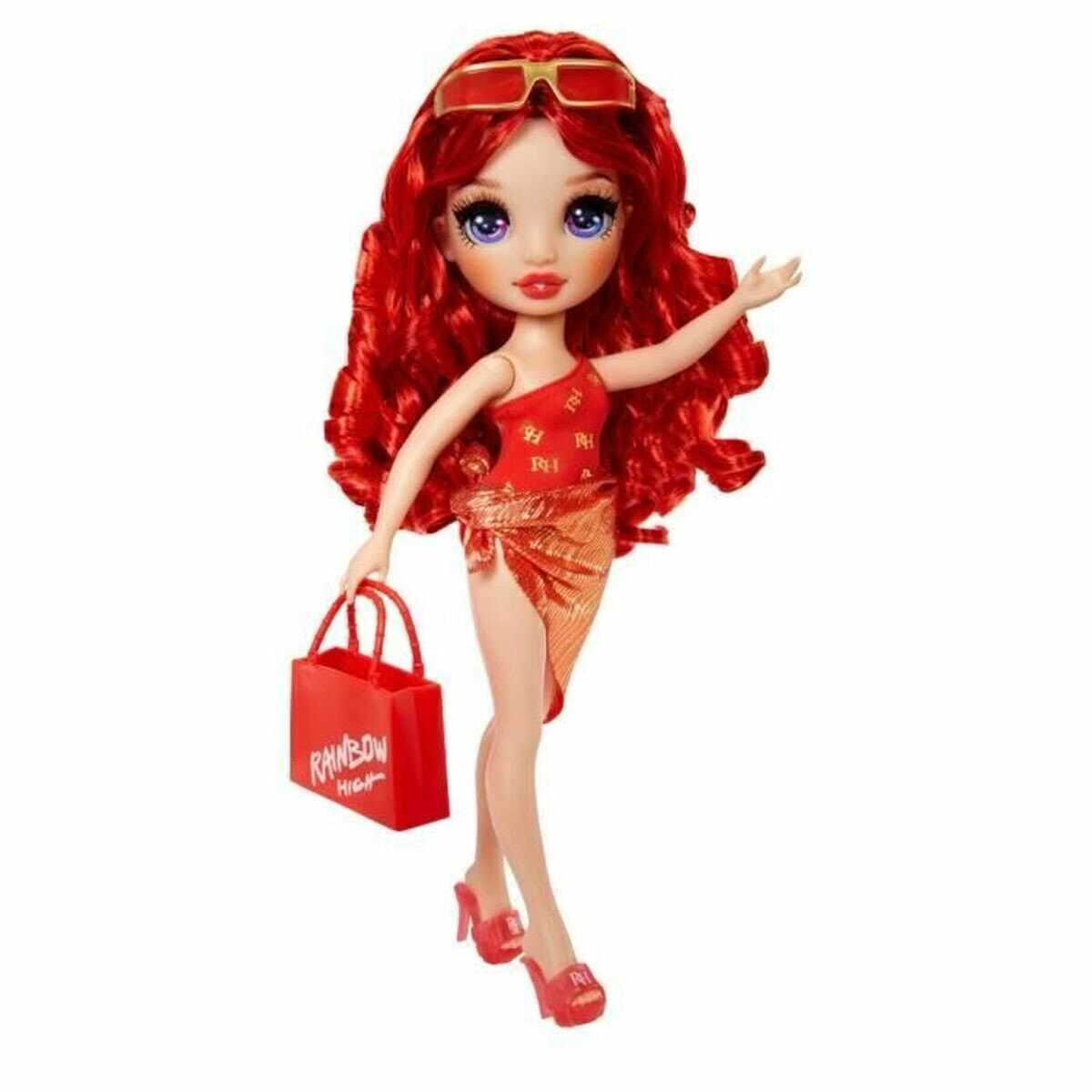 Rainbow High Swim & Style Fashion Doll- Ruby (Red) 507277EUC