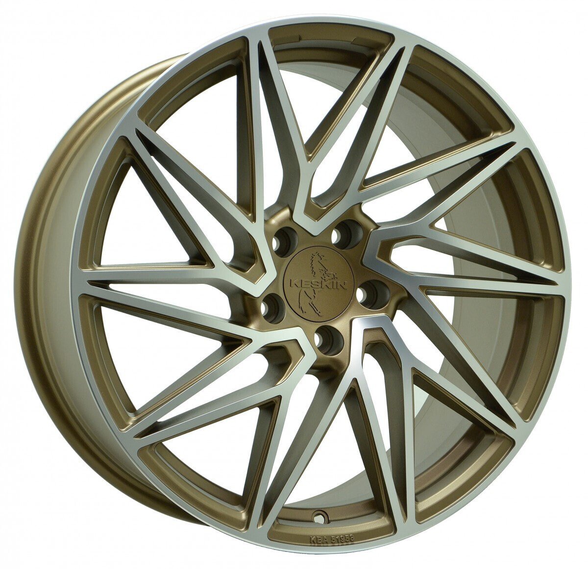 Колесный диск литой Keskin KT20 Future bronze front polish 8.5x19 ET45 - LK5/112 ML72.6