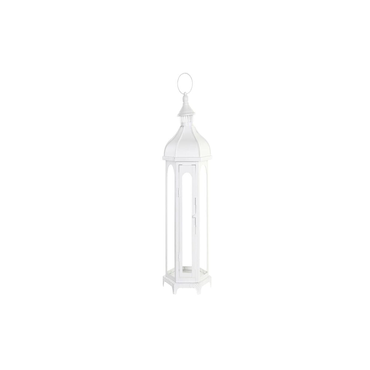 Lantern DKD Home Decor Crystal Metal White (20 x 17 x 55 cm)