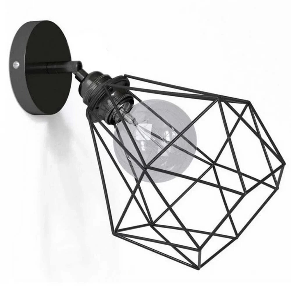 CREATIVE CABLES Metal 90º Diamond Wall Lamp With Light Bulb