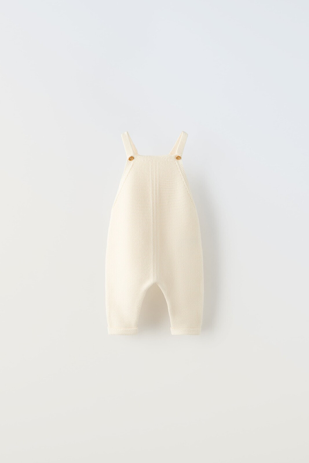 Garter stitch knit dungarees