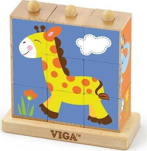 Деревянные логические кубики Viga 9 элементов