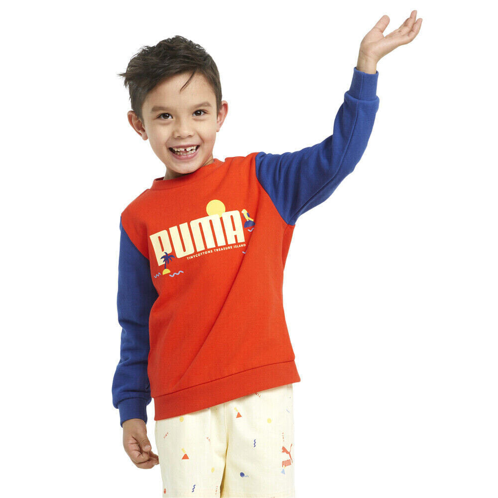 Puma X Tiny Colourblocked Crew Neck Sweatshirt Youth Boys Size 2T 534812-25