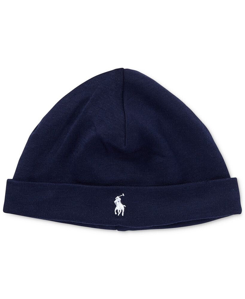 Polo Ralph Lauren baby Boys Cotton Jersey Fold Over Beanie