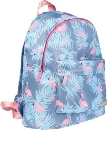 Starpak School backpack flamingos blue