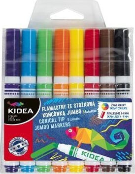 Derform Kidea marker pens with a conical jumbo tip in 8 colors