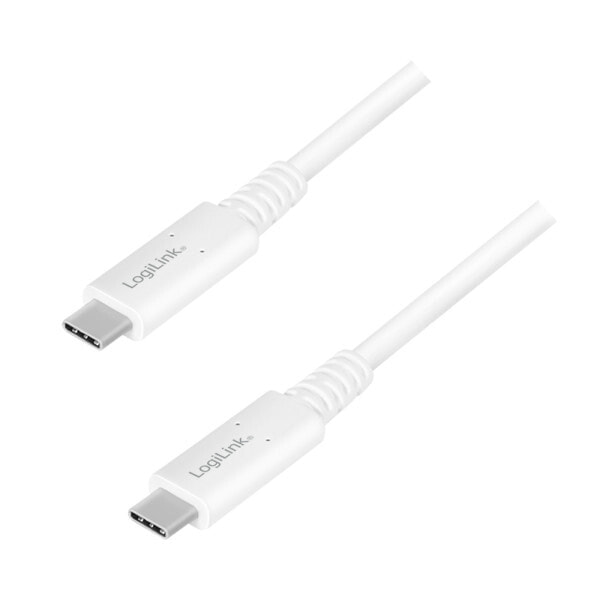 LogiLink CU0180 - 0.8 m - USB C - USB C - 40000 Mbit/s - White
