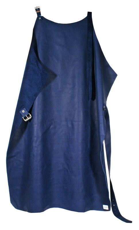 Blue split cowhide apron