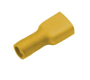 180270 - Flag terminal - Brass - Straight - Yellow - Polyamide (PA) - 6 mm²