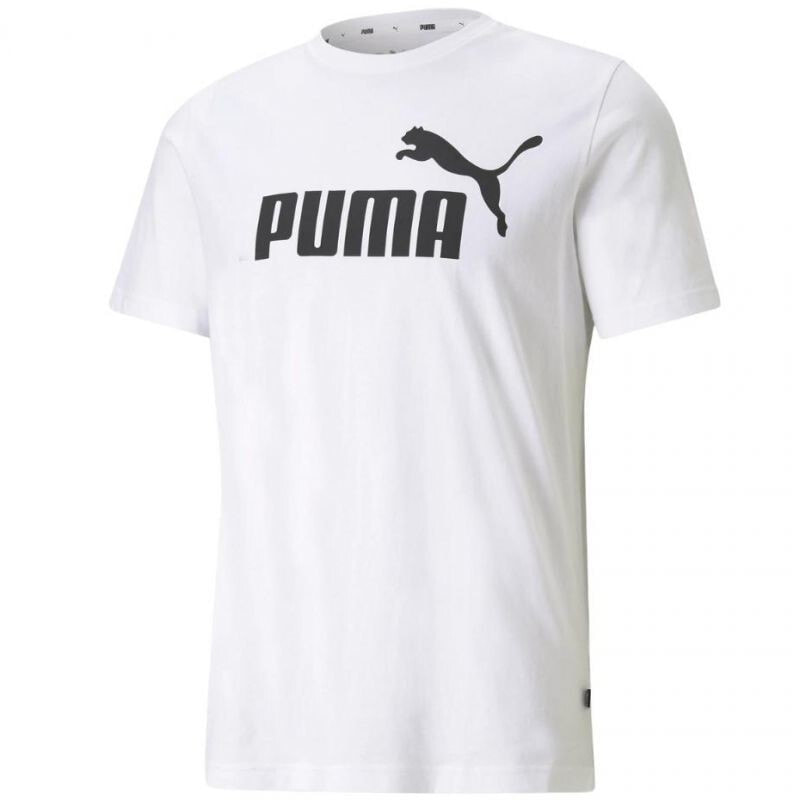 Мужская спортивная футболка белая с логотипом Puma ESS Logo Tee M 586666 02
