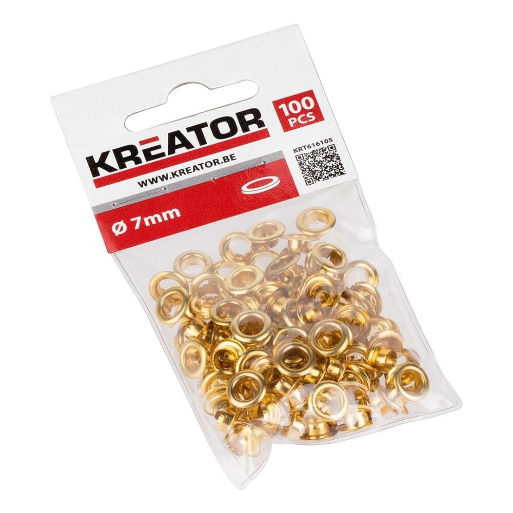 KREATOR 7 mm Brass Eyelet 100 Units