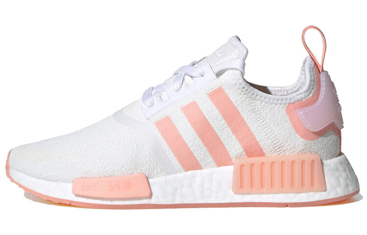 adidas originals NMD_R1 防滑耐磨轻便 低帮 运动休闲鞋 女款 珊瑚橘白 / Кроссовки Adidas originals NMD_R1 FV8730