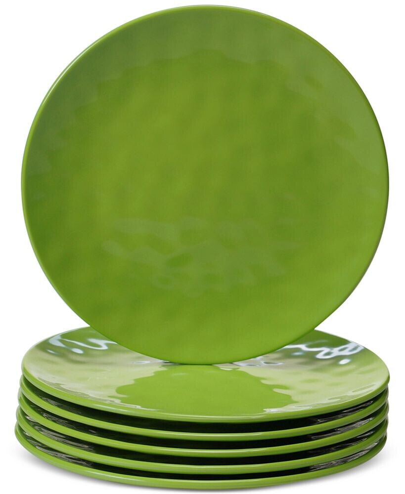 Certified International 6-Pc. Green Melamine Salad Plate Set