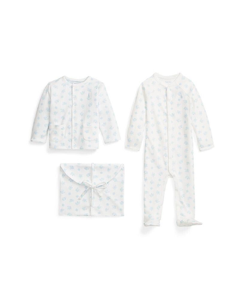 Baby Girls Organic Cotton Gift Set, 3 Piece