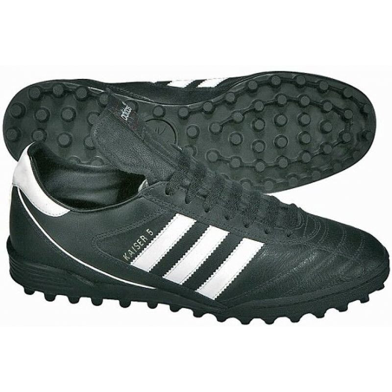 Мужские футбольные бутсы сороконожки черные для искусственного газона и зала Adidas Kaiser 5 Team TF 677357 football shoes