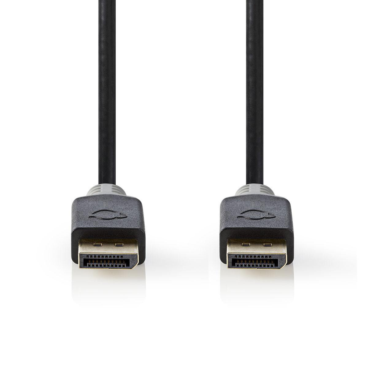 Nedis CCBW37014AT20 - 2 m - DisplayPort - DisplayPort - Male - Male - Anthracite - Grey