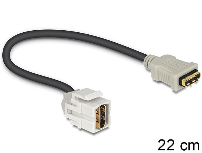 DeLOCK HDMI - HDMI, 0.22m HDMI кабель 0,22 m HDMI Тип A (Стандарт) Черный 86328