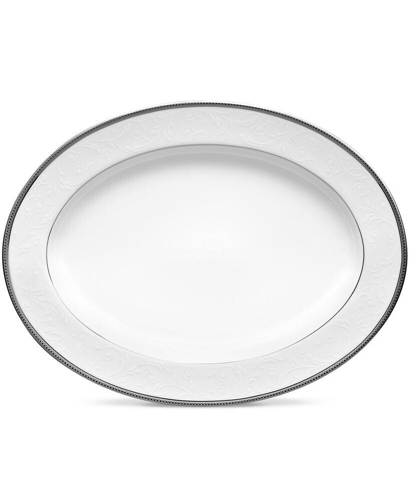 Noritake regina Platinum Medium Oval Platter 14
