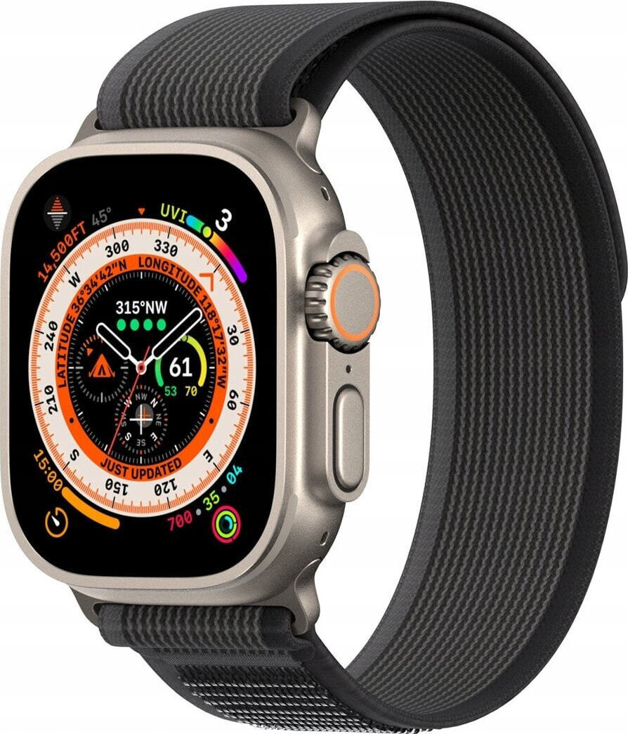 Dux Ducis DUX DUCIS pasek YJ nylonowy do Apple Watch 42 / 44 / 45 / 49 mm czarno szary