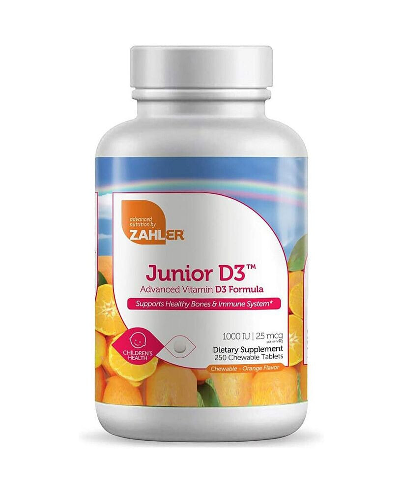 Zahler junior Vitamin D3 for Kids - 250 Chewable Tablets