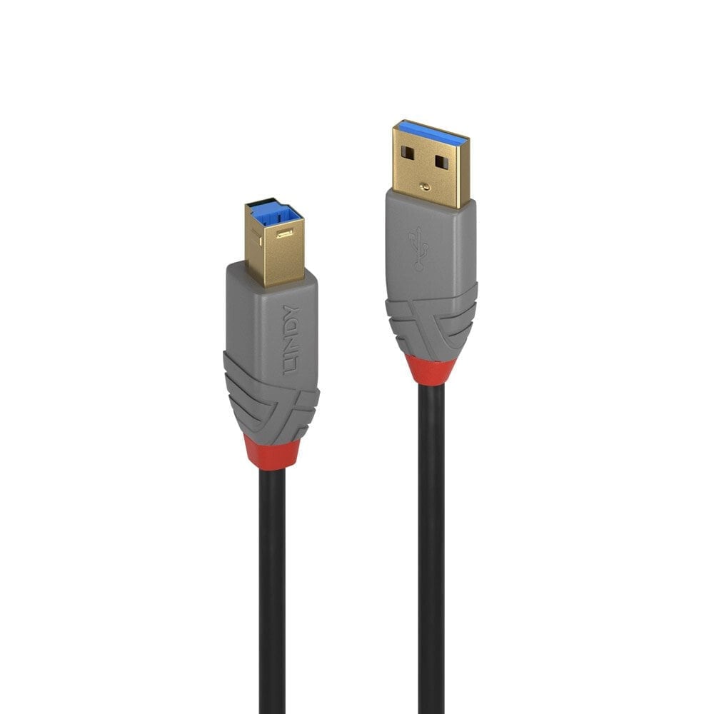 Lindy 36741 USB кабель 1 m 3.2 Gen 1 (3.1 Gen 1) USB A USB B Черный