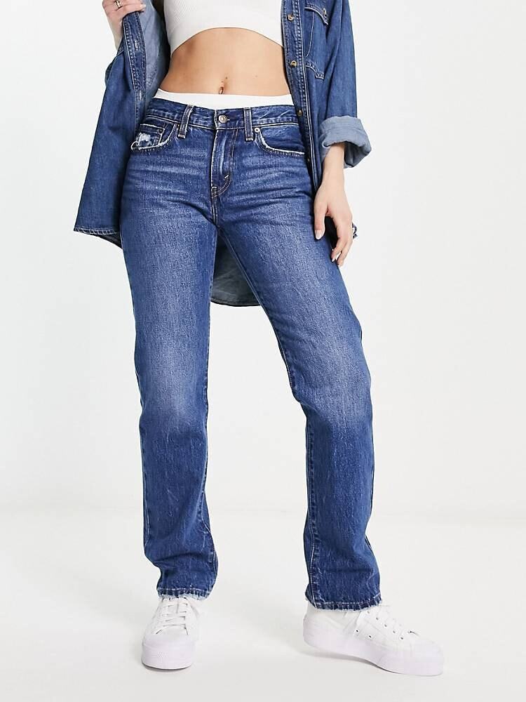 Levi's – Middy – Gerade Jeans mit Used-Optik und mittlerer Waschung
