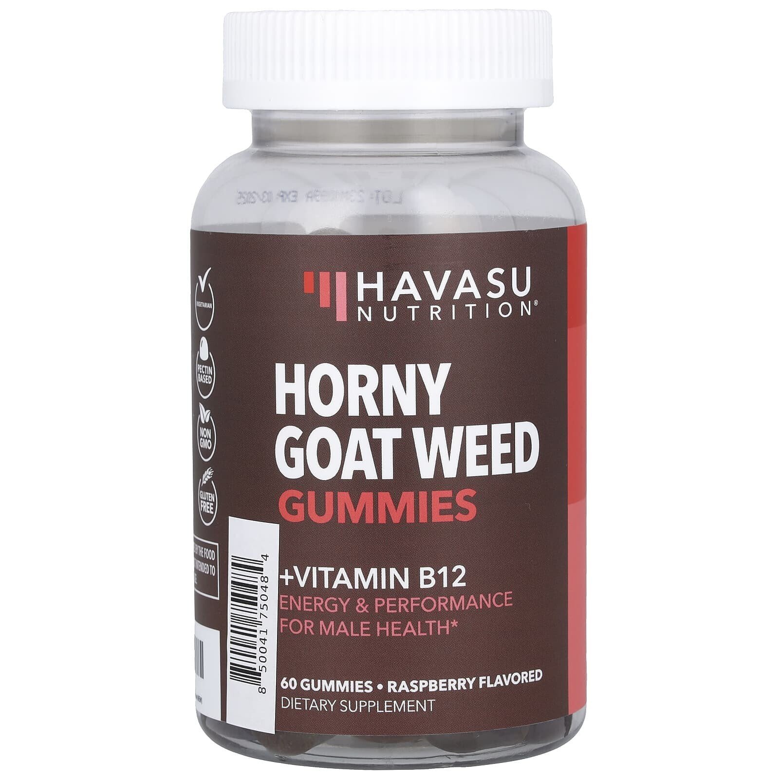 Horny Goat Weed Gummies, Raspberry , 60 Gummies