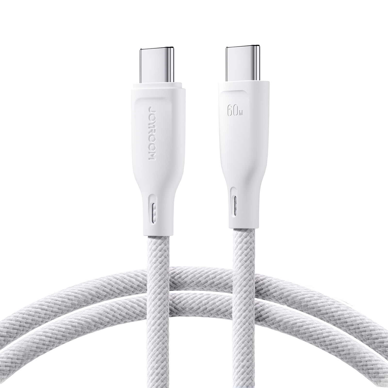 Kabel przewód USB-C 60W szybki transfer Multi-Color Series 1m biały