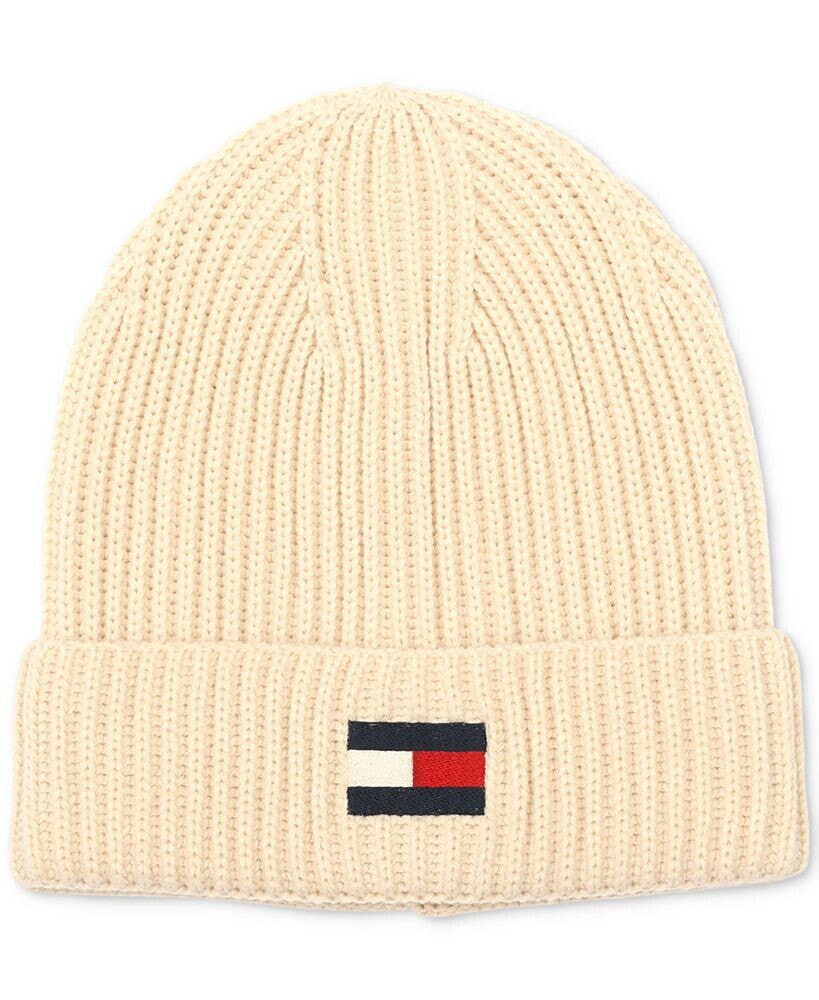 Tommy Hilfiger men's Fisherman Ribbed-Knit Logo Beanie